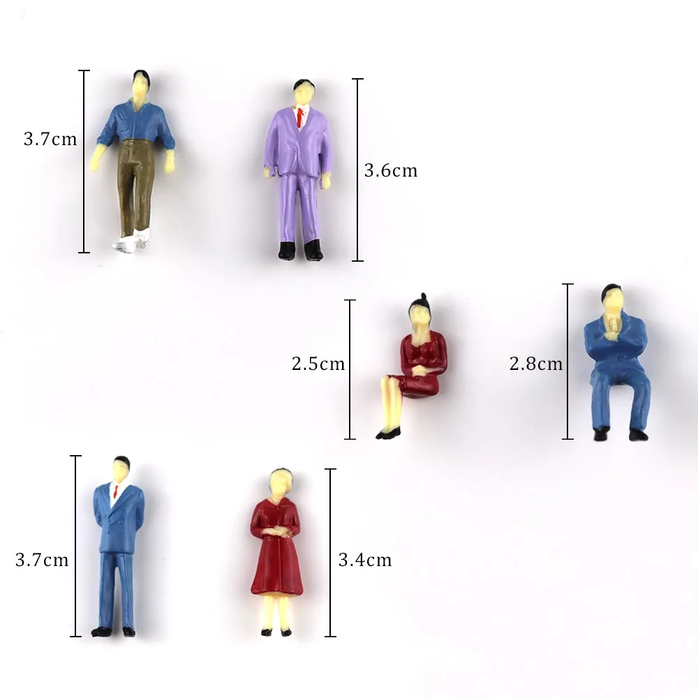 50 Seduti In Piedi Modello Persone Passanger Figure 6