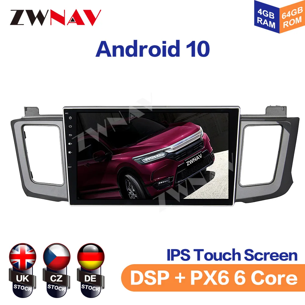 DSP Android 10 4GB Car GPS Navigation For Toyota RAV4 2012-2015 Car Multimedia Player Auto Radio Tape Recorder No CD DVD Player