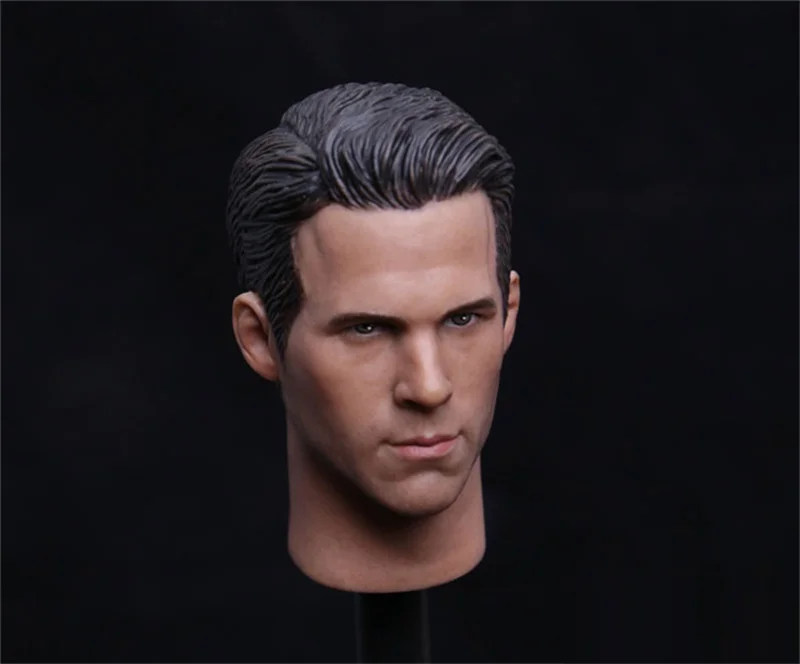 1/6 Scale Ryan Male Reynolds PVC Head Sculpt For 12 inches Male Body Figures Accessories For Collection