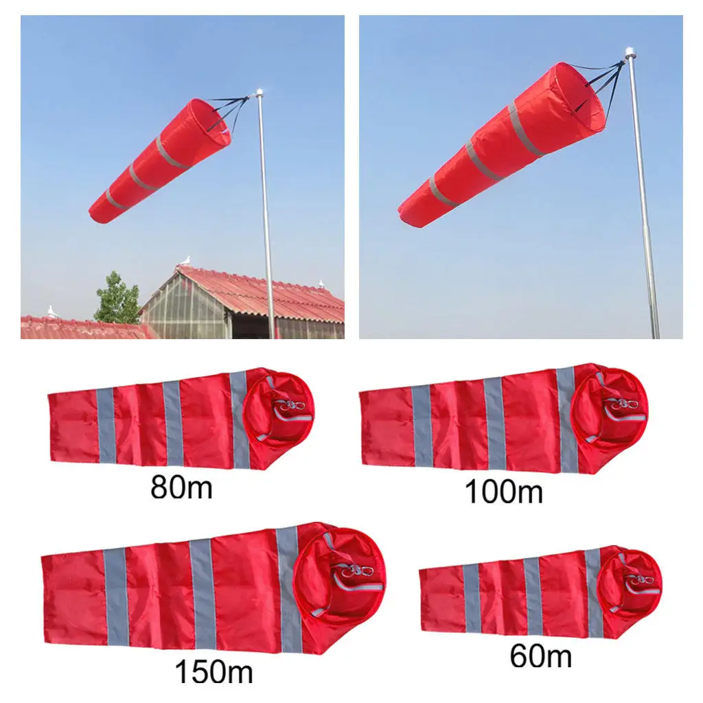 Outdoor Aviation Windsock Bag Ripstop pomiar wiatru wiatrowskaz pasek odblaskowy narzędzie do monitorowania wiatru latawiec