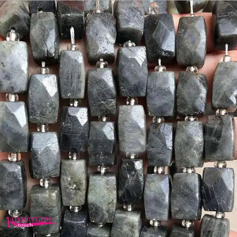 Natural Multicolor Stone Spacer Loose Beads 10x15mm Faceted Rectangle Shape DIY Jewelry Making 20Pcs wk447