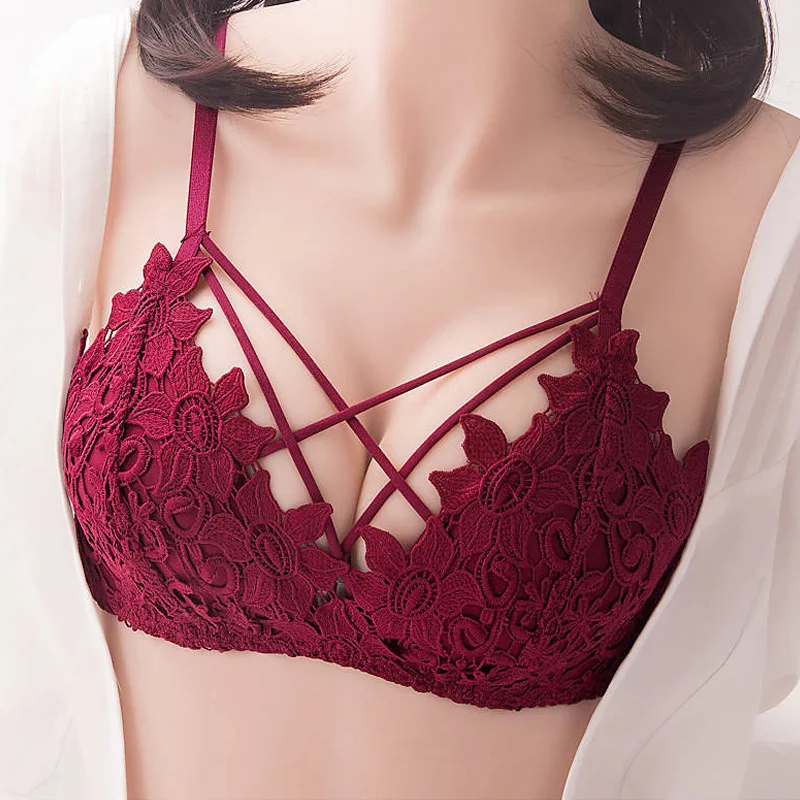 No Steel Ring Push Up Underwear Women Suit Bra Gathered Small Chest Sexy Lace Thin Section Received