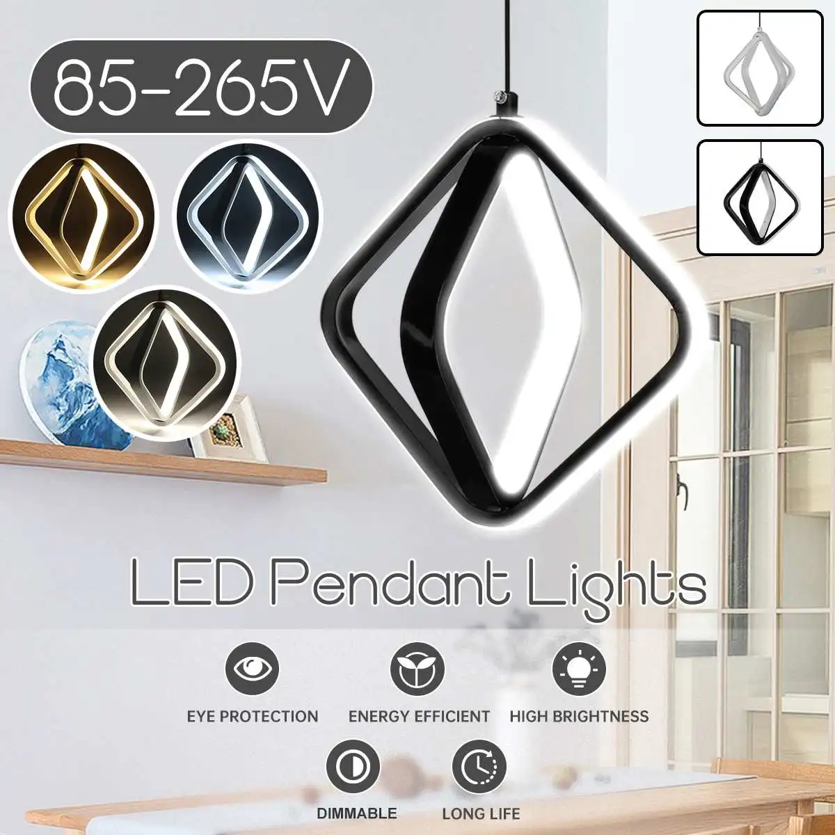 

85-265V Nordic LED Pendant Light Modern Ceiling Lights Chandelier Hanging Lamp For Bedroom Kitchen Hallway Dining Room