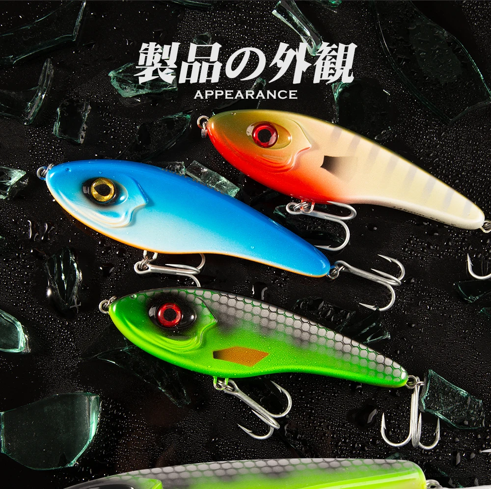 Hunthouse 3er-Set Jerkbait Hechtköder 115mm/32g 145mm/55g Jerk Pencil Baits Langsam sinkende künstliche Köder für Barsch und Raubfische – Detail 8