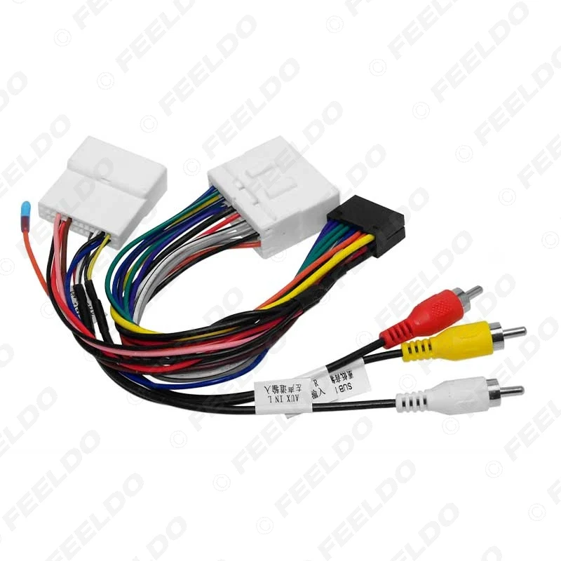 FEELDO-Adaptador de Cable de alimentación Android para Subaru Forester, reproductor de CD/DVD, arnés de cableado, Audio estéreo, 16 pines