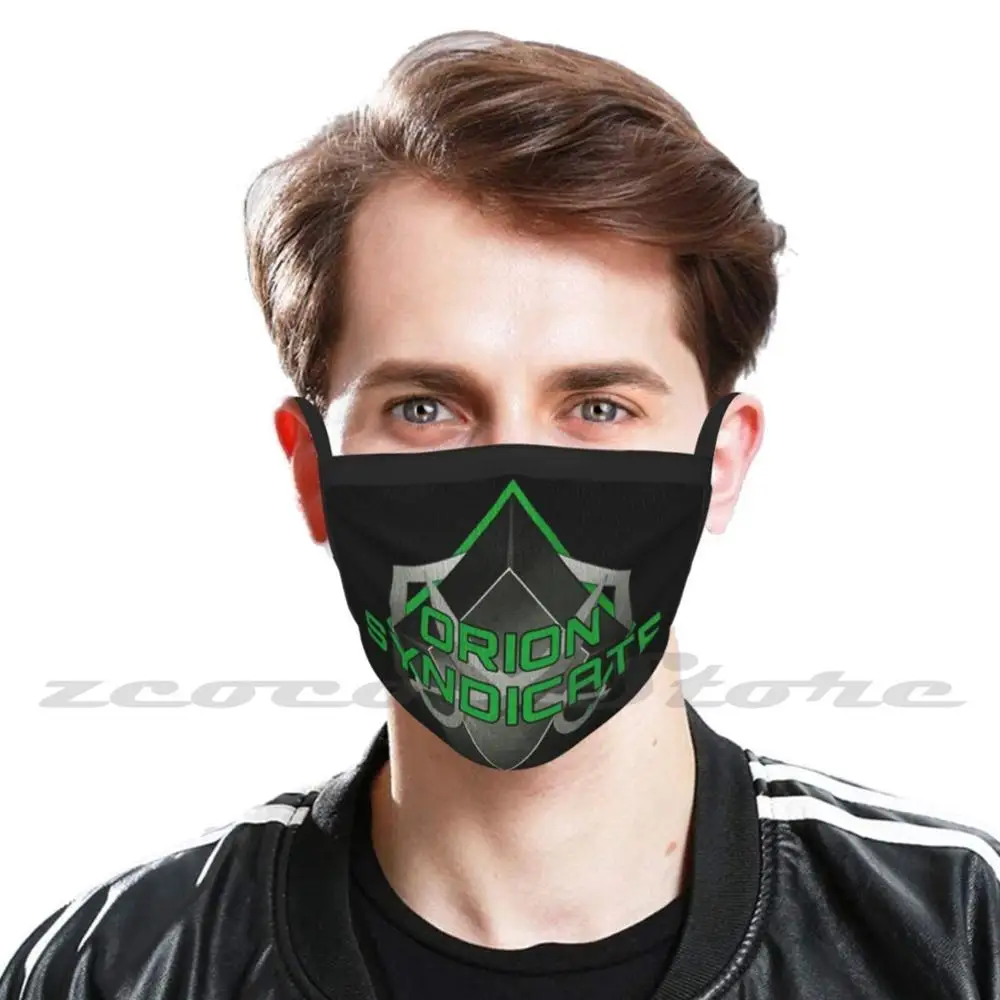 Syndicate Crest-mascarilla lavable con filtro Pm2.5 para hombre y mujer, máscara con diseño de pirata, piratas del espacio, color verde