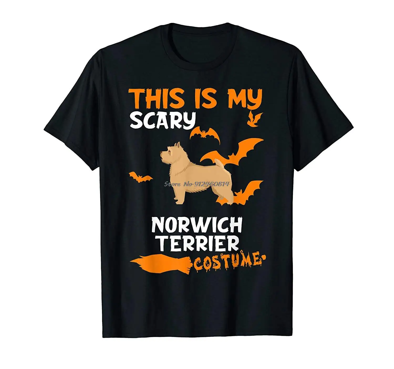 Norwich Terrier Costume Halloween Lazy Scary Dog T-Shirt Men Cotton O-neck Tshirt Hip Hop Tees Streetwear Harajuku