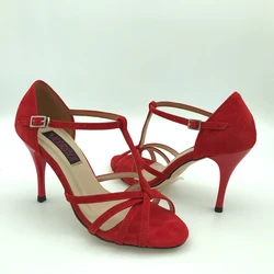 Sapatos sola de couro para dança latina, t6256rs, 9cm calcanhar, 7.5cm, para festa e casamento, disponível, frete grátis, novo