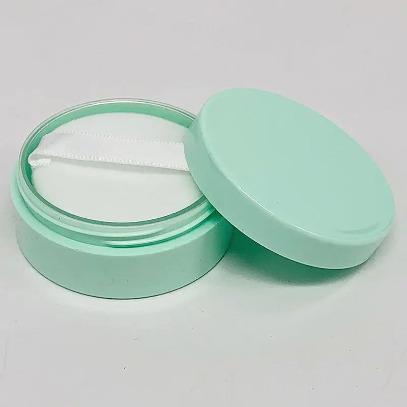 10pcs/Lot New Style 5g Fresh Powder Jar Empty Honey Poem Powder Box Makeup Trial bottling Sample Dry Powder Box With Powder Puff