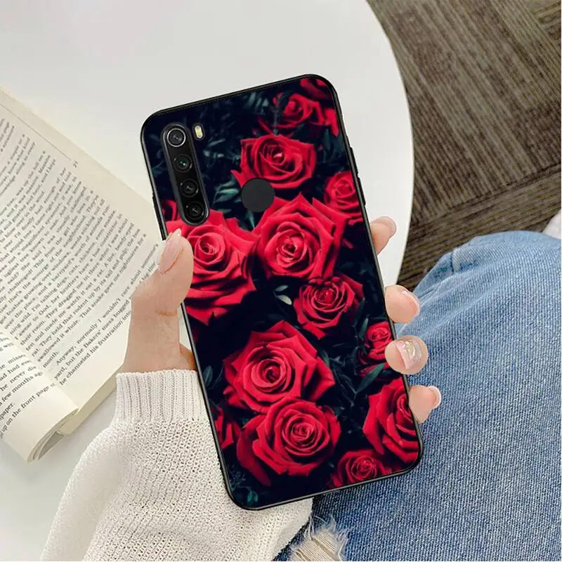 Bright Red Roses Flowers Phone Case For Redmi note 8Pro 8T 9 Redmi note 6pro 7 7A 6 6A 8 5plus note 9 pro case