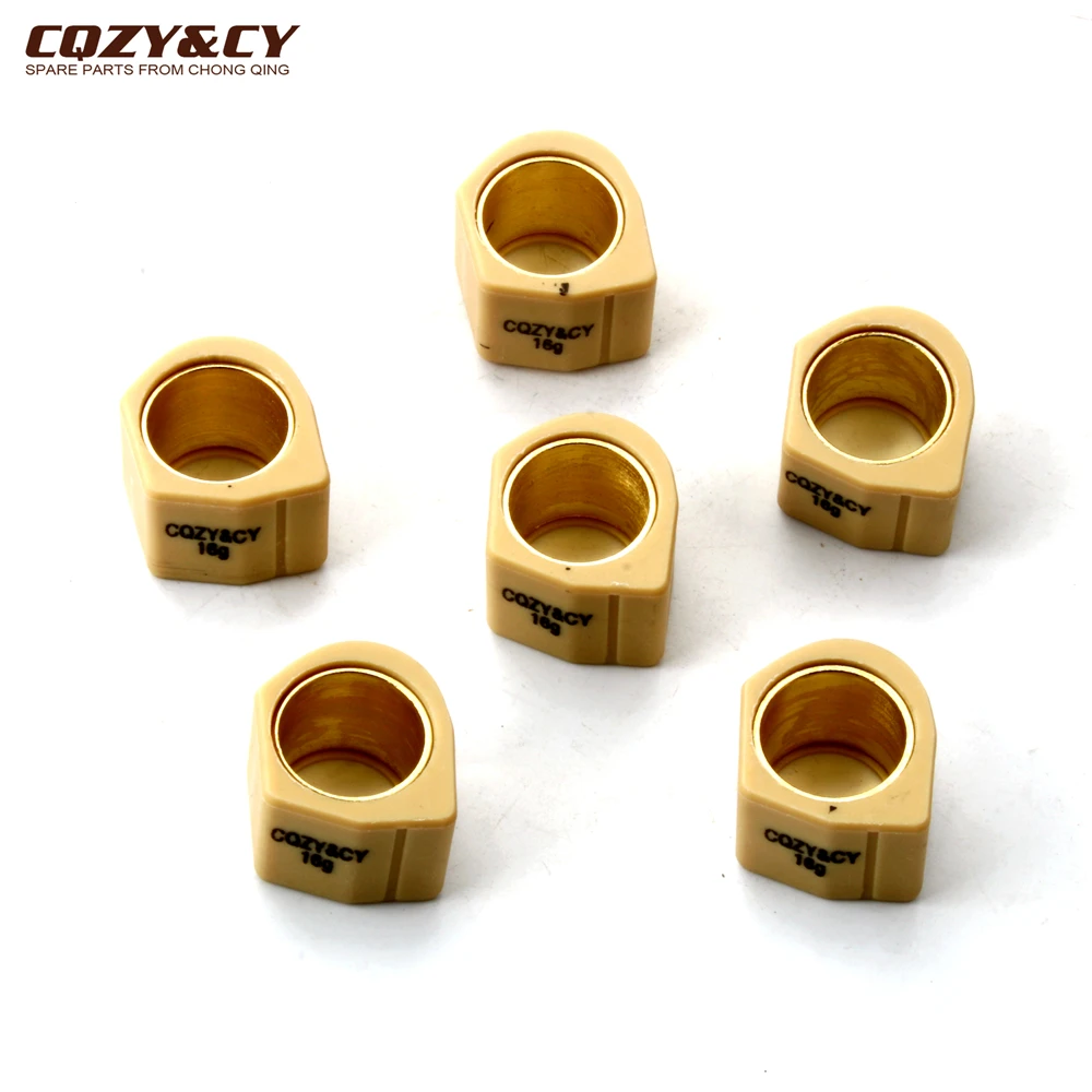 6PC Racing Quality Roller Weights 25x20mm 16grams For Kymco X Citing i ABS 400cc 2013-2015 Scooter