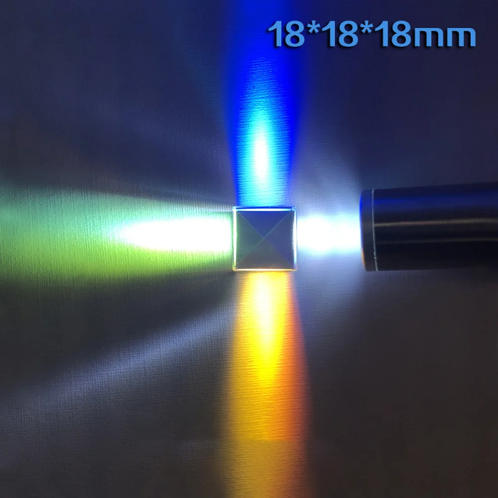 18*18*18mm Hexahedral Bright 18MM Light Cube Gift Optical Splitter Prism for Children\'s Popular Science Experiments