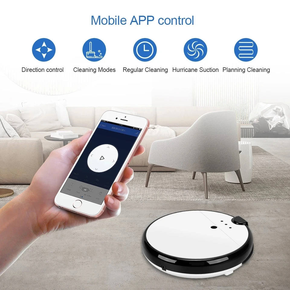 3000Pa robot-odkurzacz App & Voice & Remote Auto-Recharge 650Ml pojemnik na kurz 220Ml zbiornik na wodę Sweep & ssący i Mop do mycia na mokro dla zwierzaka