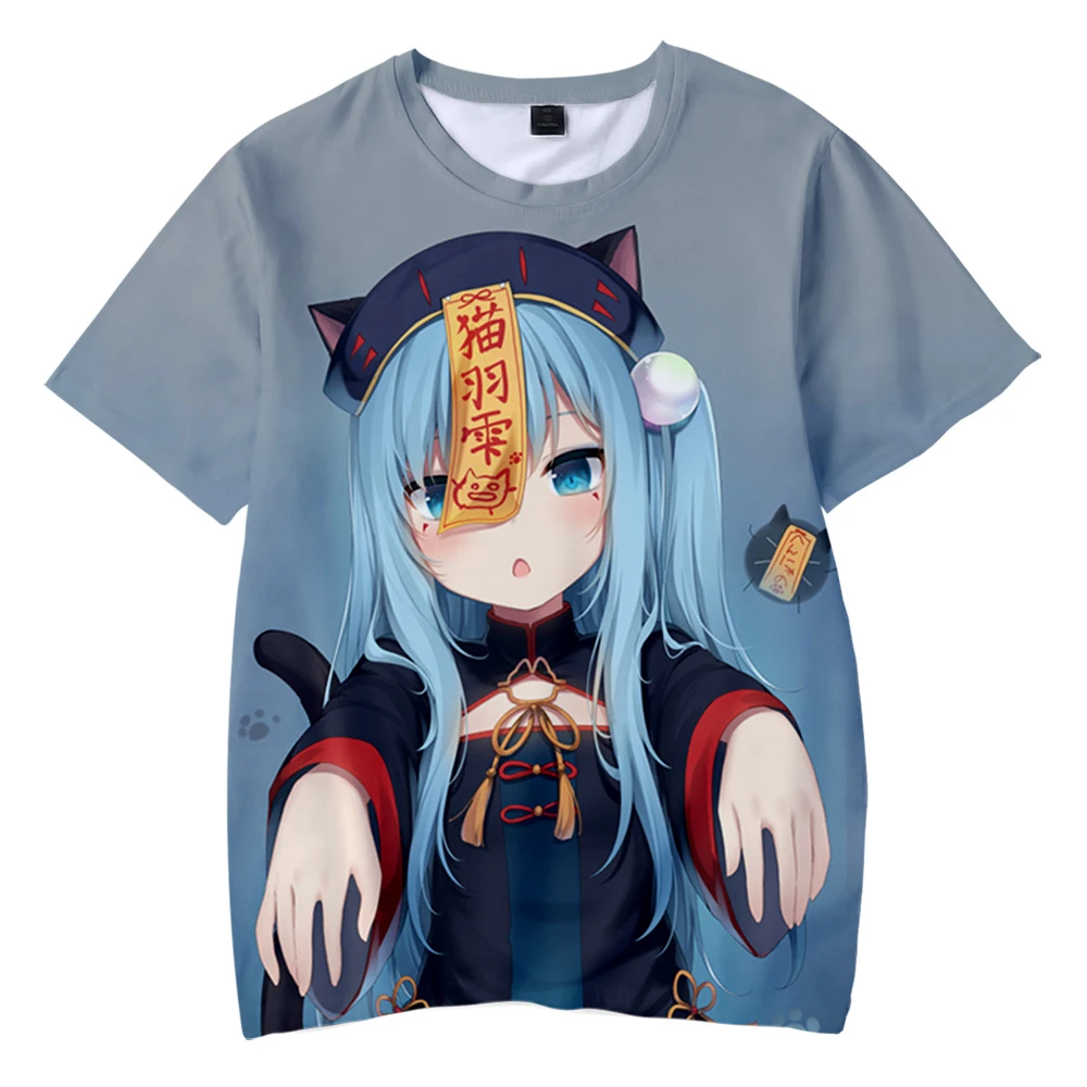 2021 Latest Manga Cute Girl Nekoha Shizuku Summer T-shirt O-neck Tshirt Fashion 3D Print Adult/kids Short Sleeve Tees