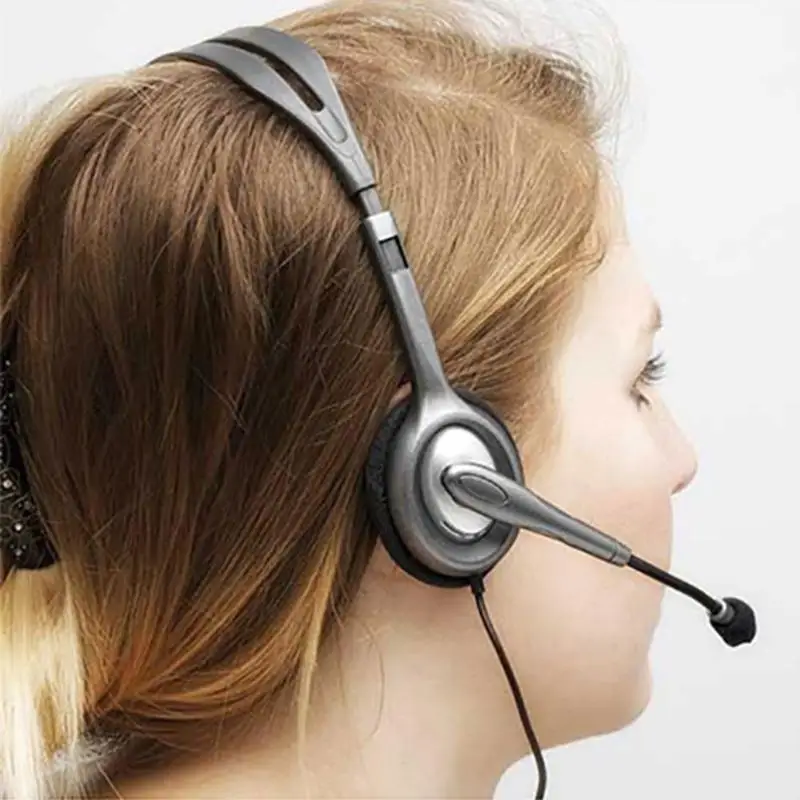لوجيتك/لوجيتك H110 / H111 سماعة رأس سلكية الكمبيوتر ميكروفون ستيريو الحد من الضوضاء سماعة #5
