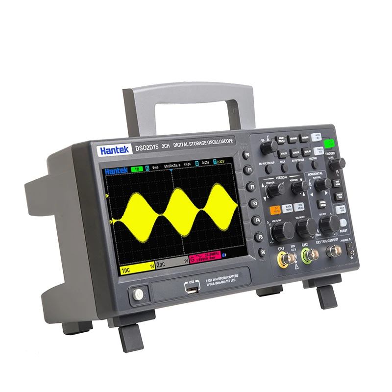 Hantek Digital Oscilloscope DSO2C10 2C15 2D10 2D15 2 Channels 100Mhz/150Mhz Storage Osciloscopio 1GSa/s Sample Rate