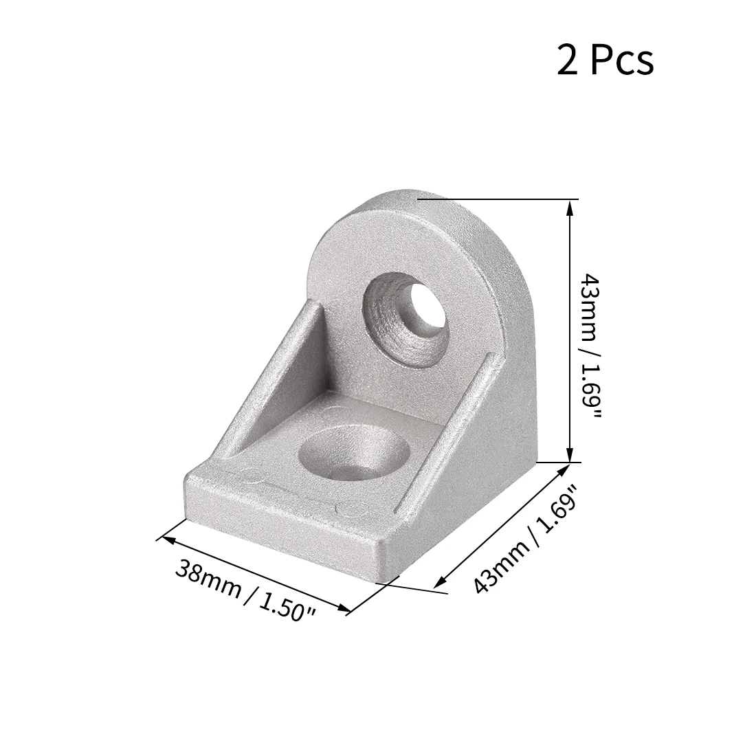 uxcell Angle Arbitrary Bracket Set for 4040 Series Aluminum Extrusion Profile, 2 Pcs