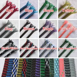 4MM 8MM 12MM Mixed multicolor PP Cotton Yarn + Black PET Flat Braided Sleeves Expandable Cable Wire Sleeving 10M/1LOT