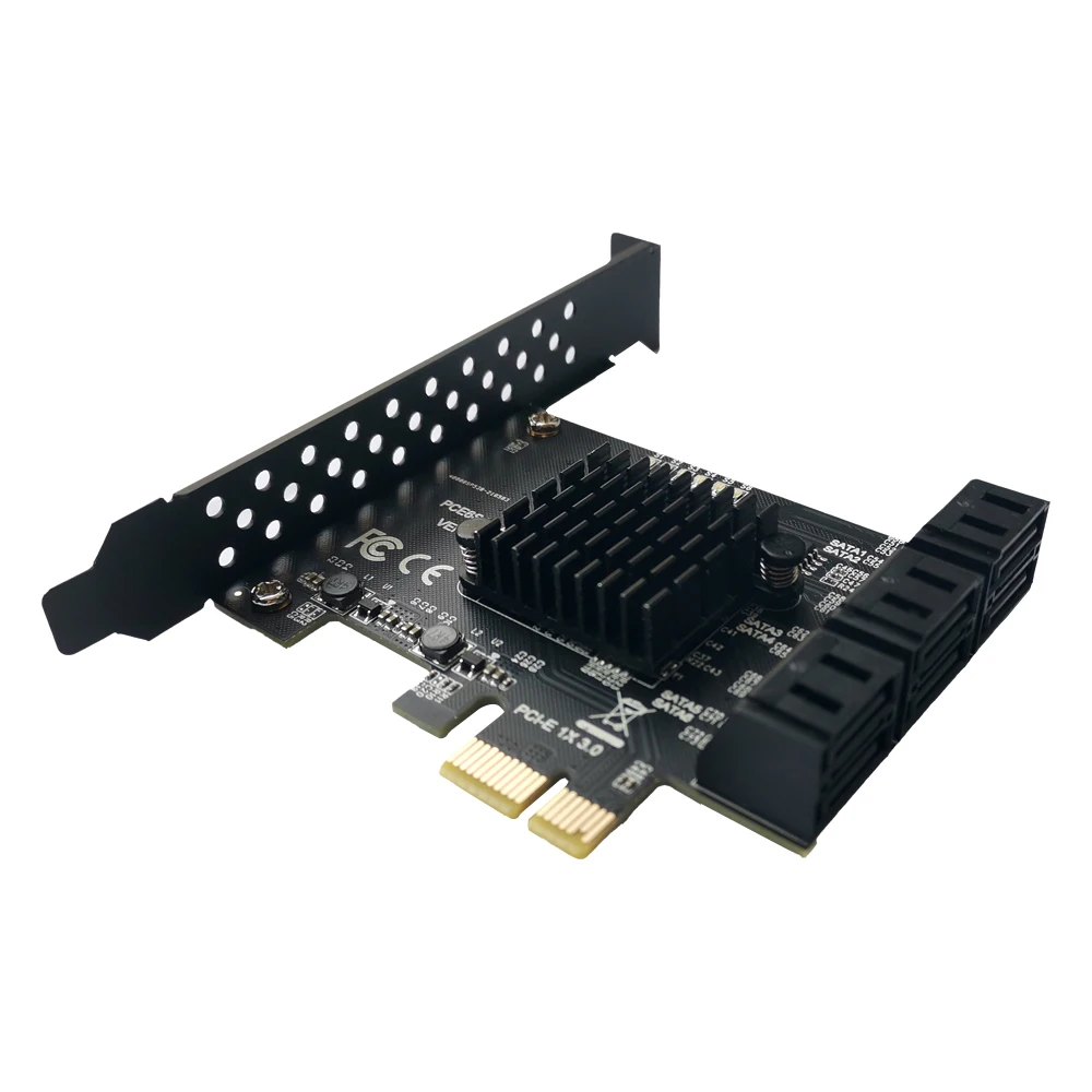 PCI e PCIE to SATA Card PCI-E Adapter PCI Express to SATA 3 Converter 4 Port SATA III 6G Expansion Controller Card Adapter IPFS