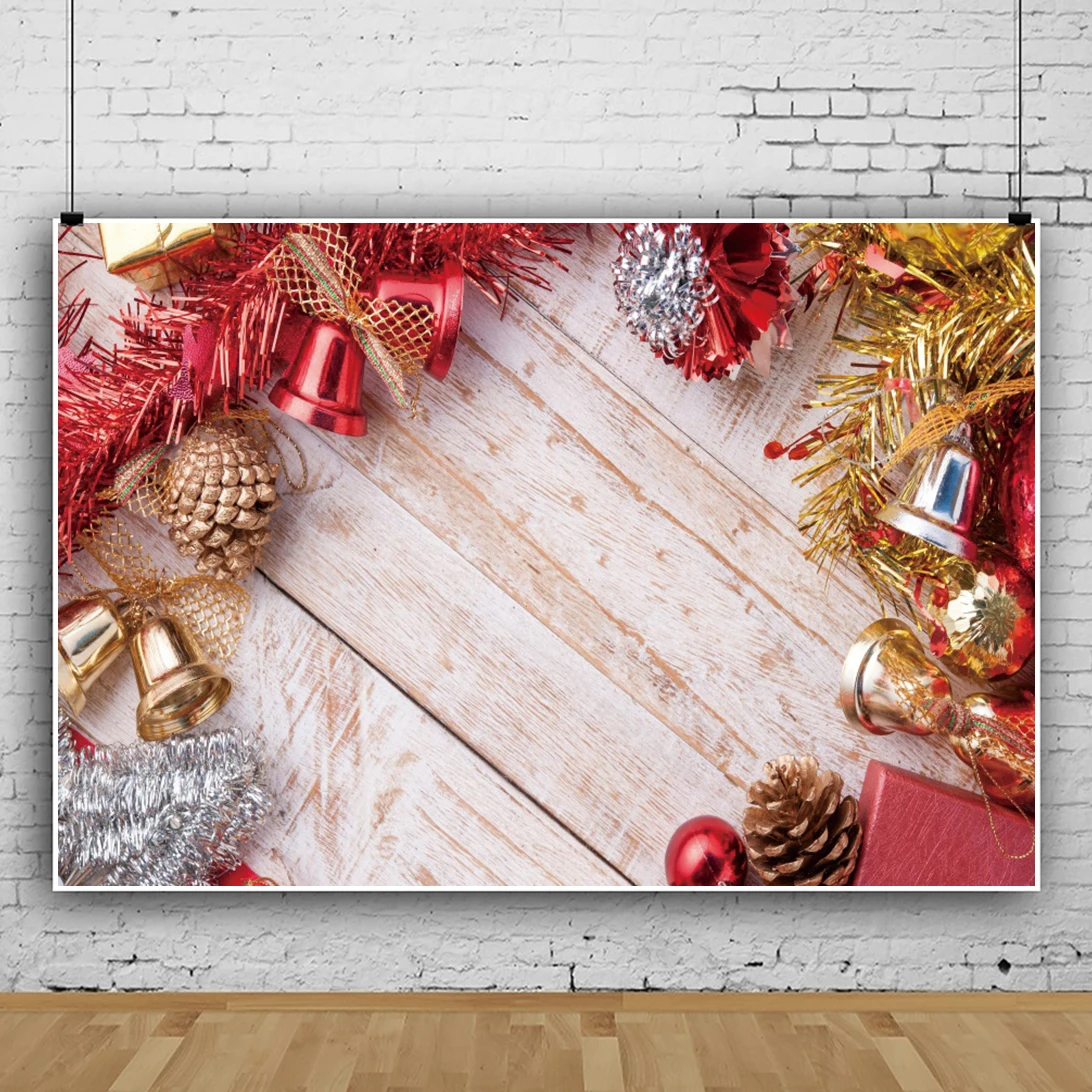 Yeele عيد الميلاد التصوير لوحات خشبية أجراس الطفل صورة التصوير خلفية التصوير الخلفيات للصور استوديو