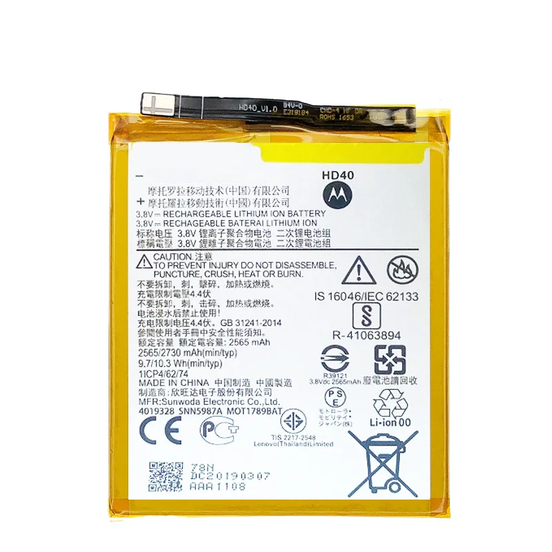 New 2730mAh HD40 SNN5987A Mobile Phone Original Battery For Motorola Moto Z Force 2nd gen Moto Z2 Force XT1789-1