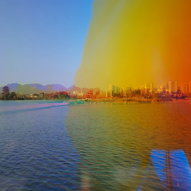 Prisma de vidro RGB X cubo Filtro de câmera móvel Projetor de experimento de cubo com prisma de combinação de cores