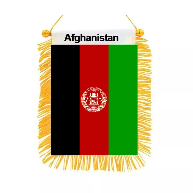 Afghanistan National Flag Home Decoration Black-out Cloth Mini Flags Car Window Decoration Banner Pennant Flag