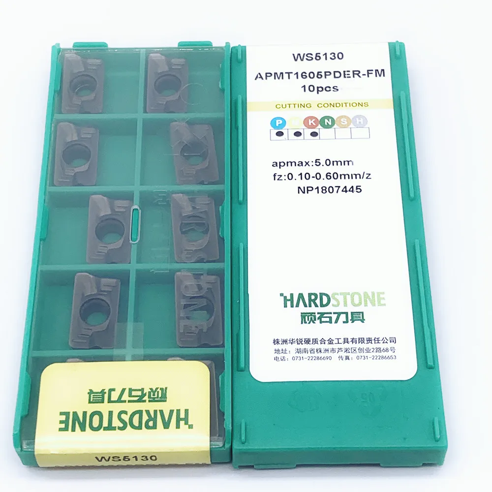 APMT1605PDER-FM de piedra dura WS5130, 10 ZCC-CT, APMT1605PDER-FM, WS5130, herramientas de corte para máquina CNC