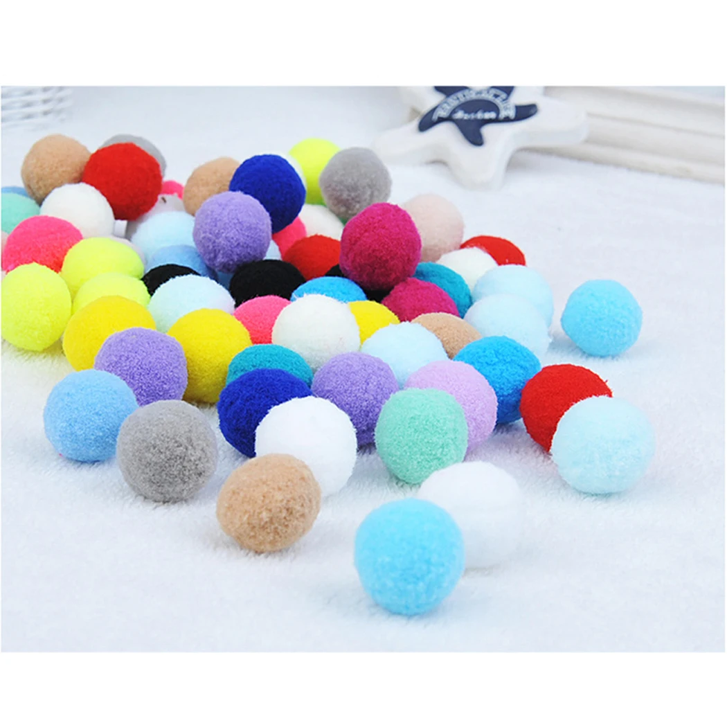 60pcs Cute Funny Cat Toys Stretch Plush Ball Cat Toy Ball Creative Colorful Interactive Cat Pom Pom Cat Chew Toy Dropshipping