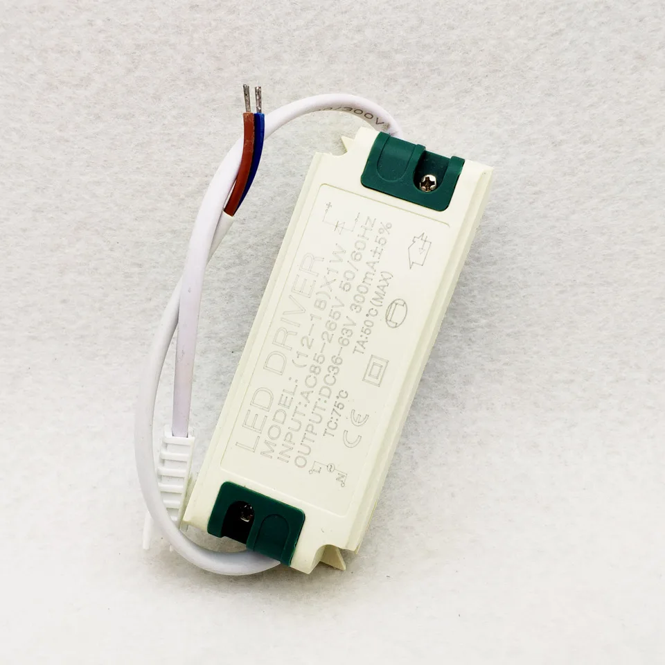 2/10PC Extemal LED driver 12-18x1W scatola di alimentazione copertura corrente costante 300mA AC85-265V trasformatori di illuminazione per Downlight