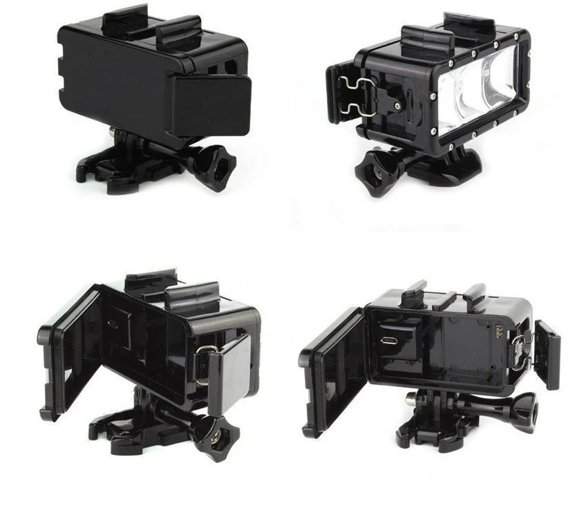 GloryStar latarka lampa podwodna nurkowanie wodoodporna lampa błyskowa LED do montażu wideo dla GoPro SJCAM SJ4000 H9 H9R xiaomi yi OSMO — zdjęcie 6