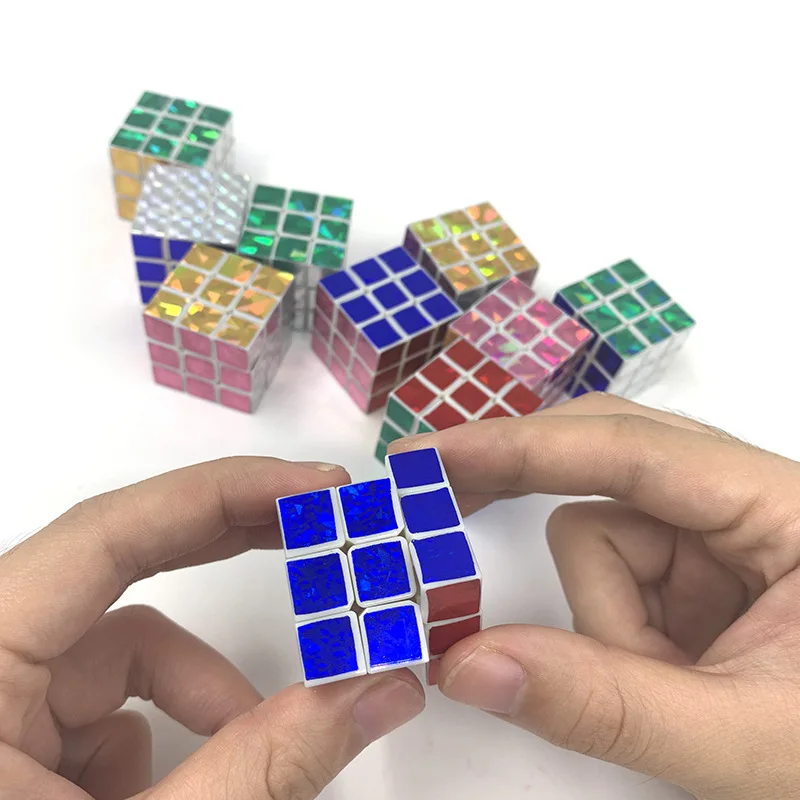 10Pcs Children Smooth Colorful 3X3X3 Cube 3cm Entry-Level Intelligence Cube Decompression Gift Toys