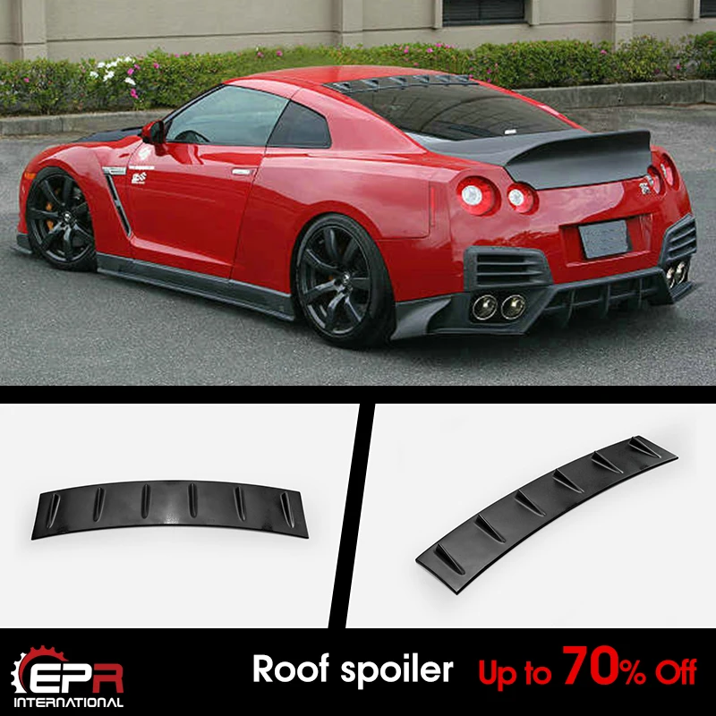 For Nissan GTR R35 Chargespeed Vortex Style FRP Fiber Unpainted Generator Rear Spoiler Wing Exterior kits