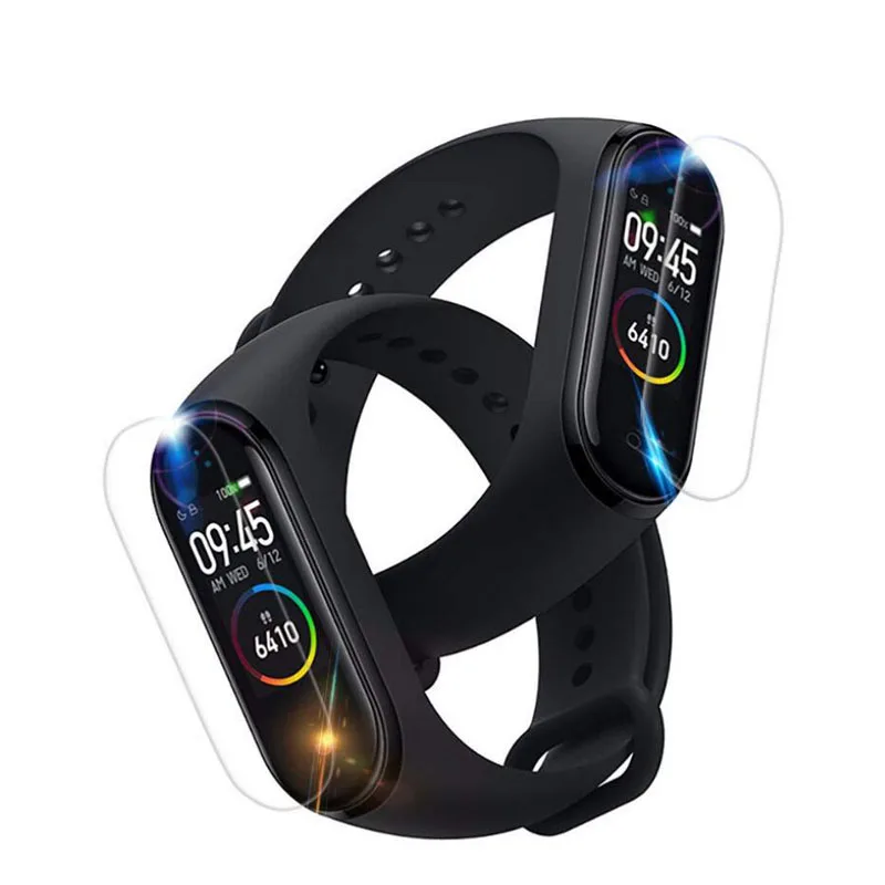 5 قطعة بولي TPU لينة التغطية الكاملة فيلم واقية الحرس ل شاومي Mi الفرقة 4 Miband 3 الذكية معصمه حامي الشاشة غطاء
