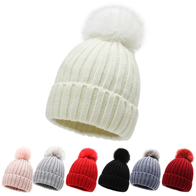 

Men's and women's winter fashion woolen knit hats cycling windproof cold and warm multicolor cotton hat