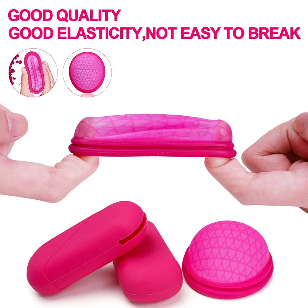 3pcs Menstrual Reusable Disc Flat-fit Design Menstrual Cup Extra-Thin Sterilizing Silicone Menstrual Disk Tampon/Pad Alternative