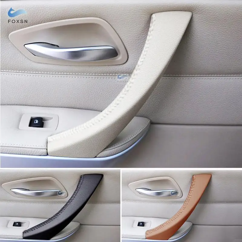 

For BMW 3 Series E90 E91 330 325 320 318 Interior Hand Sewing Micro Leather Right /left Door Panel Handle Pull Trim Cover