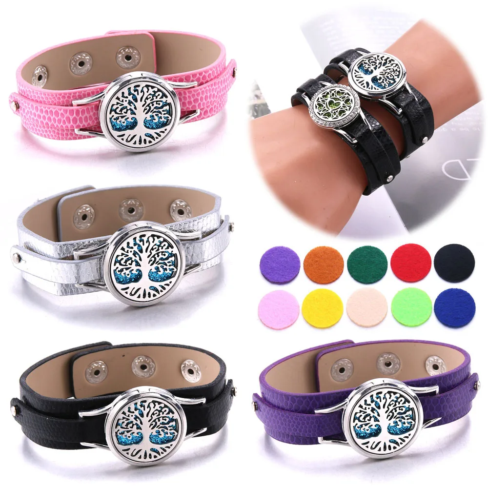 High Quality Leather Fragrance Bracelet Four Colors to Choose from Fashion Women Perfume Bracelet Luxury Jewelry Gift Wholesale