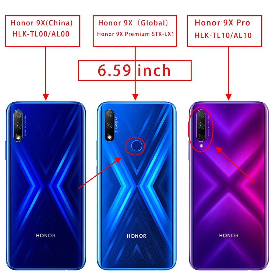 Candy Color Case For Huawei Honor 9X Case Honor 9X Premium STK-LX1 Global Soft Silicone Back Cover Case For Honor 9X 9 X Pro