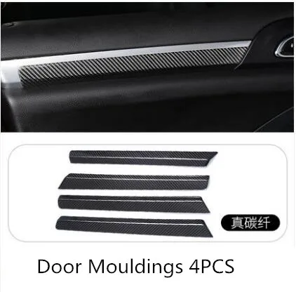 4PCS Real Carbin Fibre Interior Door Panel Decorative Mouldings For Porsche Cayenne 2011-2017 Z2EA1312