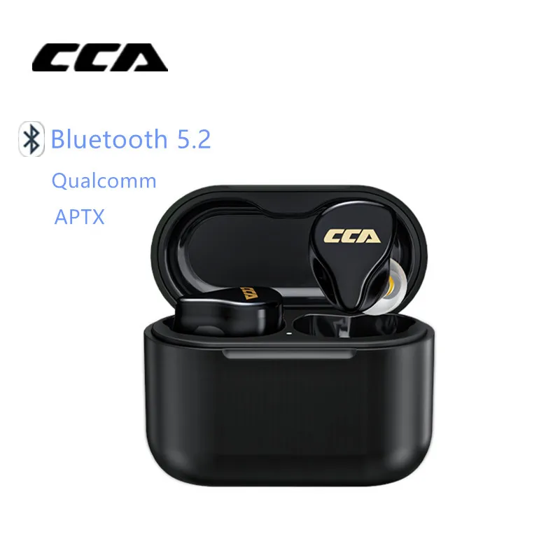 CCA CC4 TWS 1BA+1DD Wireless Earphones Bluetooth 5.2  Qualcomm Aptx Earphone Gaming Noise Cancellation Headset Z3 SK10 SKS S2 Z1