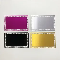50PCS Bulk Blank Sublimation Metal Business Cards White Silver Gold Printable Sublimation Card Blanks for Heat Transfer Diy
