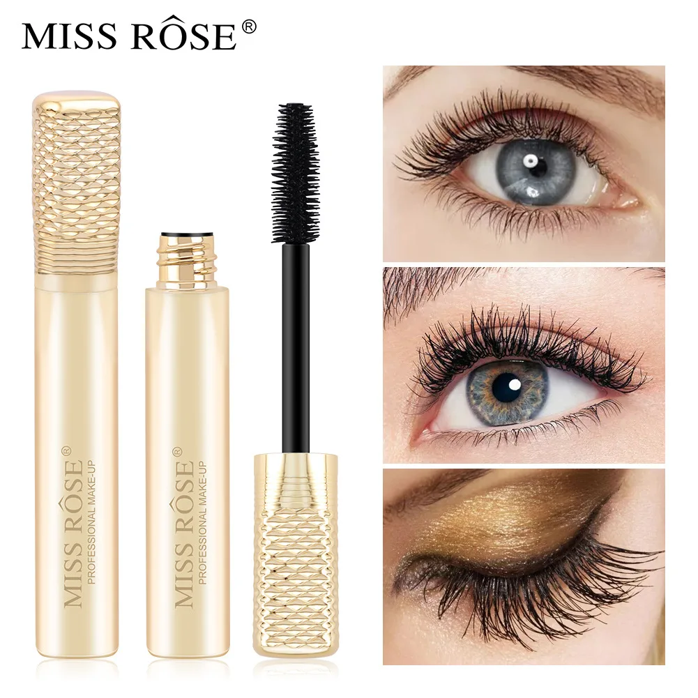 MiSS ROSEWaterproof Lengthening Curling Mascara Women's Cross Border Foreign Trade Makeup Natural Abundance Long-lasting Mascara