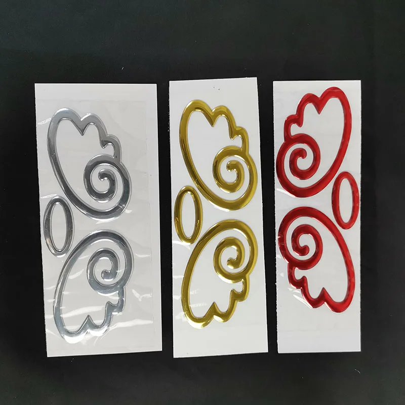 Pegatina de coche 3D de ala de Ángel, emblema cromado de PVC suave, insignia, decoración de estilo automático, pegatina para logotipo de coche