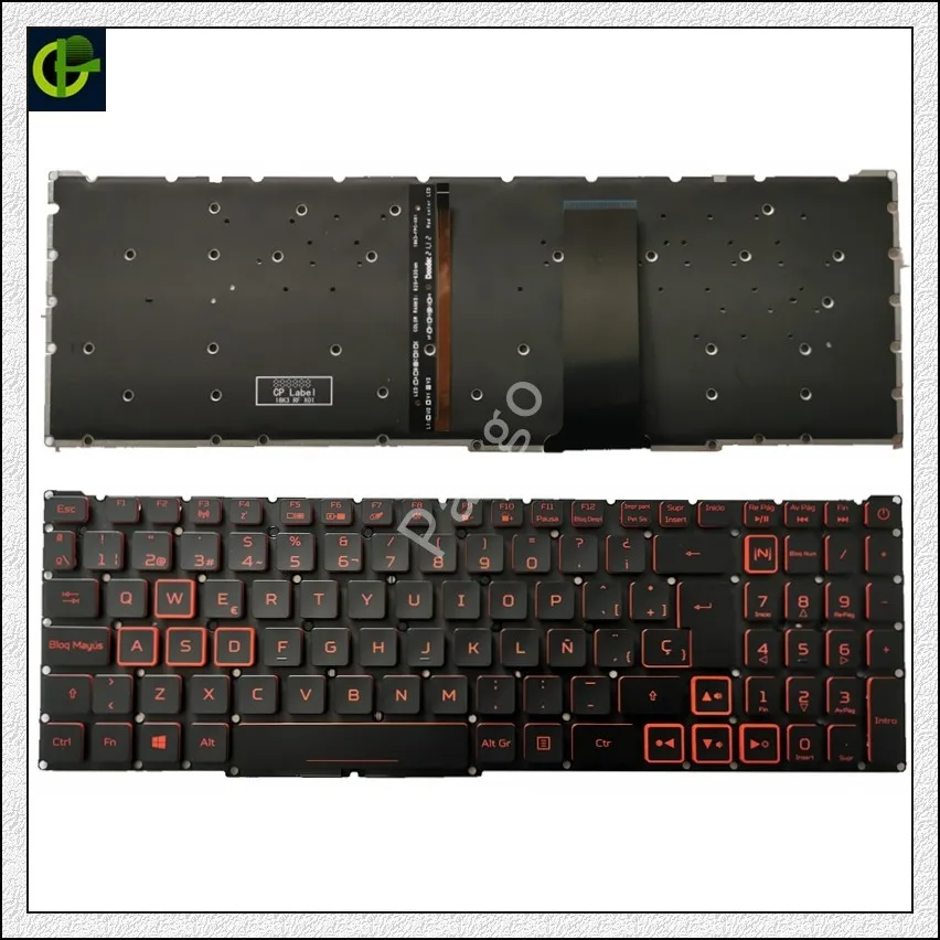 

Spanish Backlit Keyboard for Acer Nitro 5 AN515-54 AN515-55 AN515-43 Nitro 7 AN715 51 AN715-51 LG5P LG05P_N90BRL LATIN LA SP