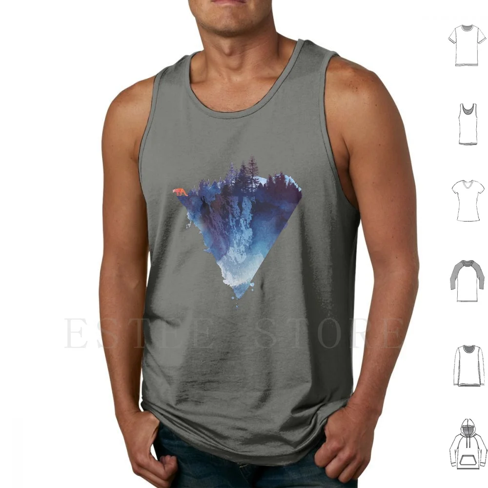 

Near To The Tank Tops Vest Cotton Watercolor Fox Nature Trees Forest