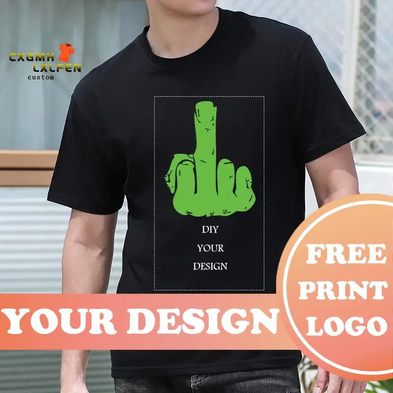 

DIY Your Own T Shirt Summer Unisex 100% Cotton Short Sleeve Tshirt Tops Tee Solid Casual Streetwear Sportwear Custom Print Photo