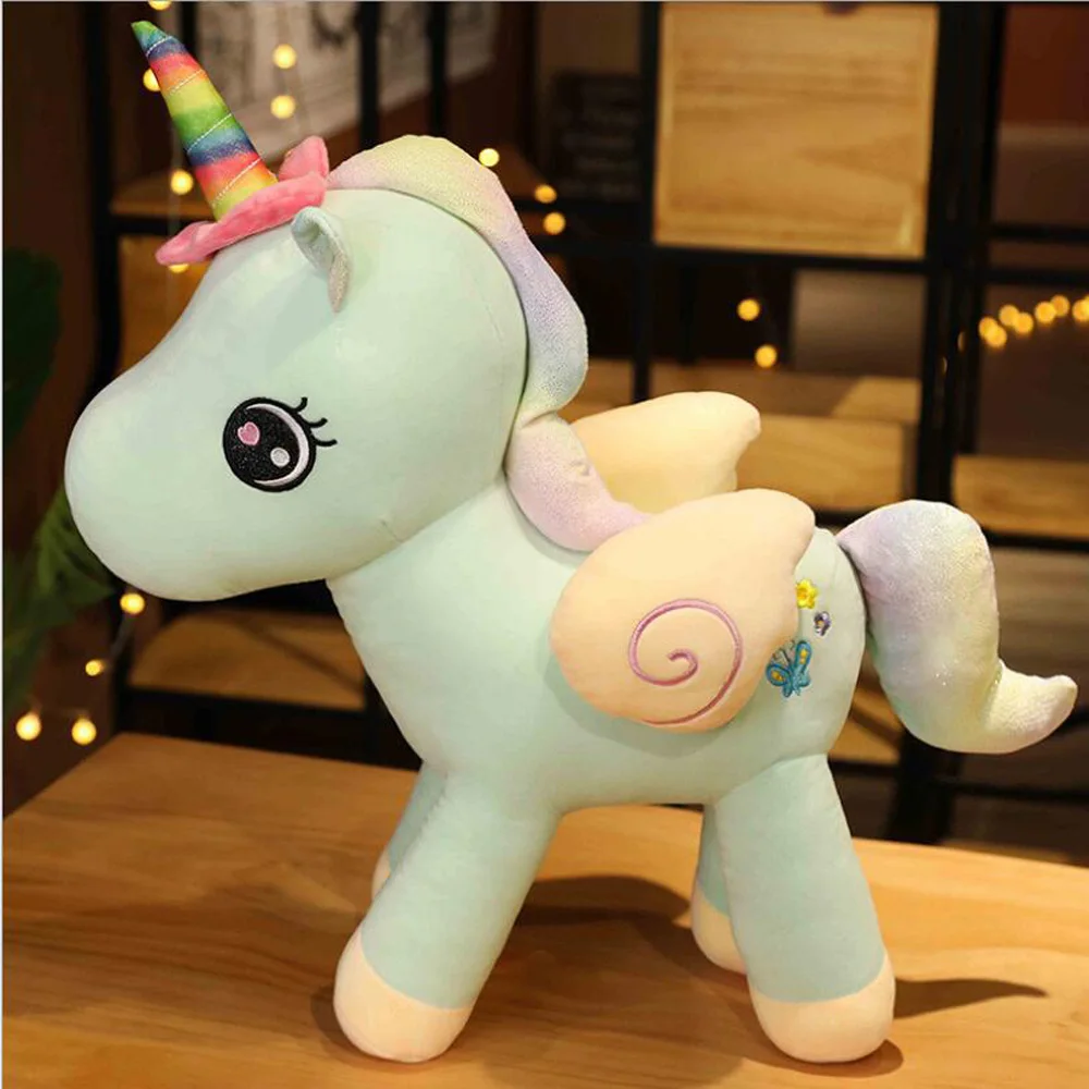 Angelo unicorno figurina ragazza cavallo cuscino regalo di compleanno bambini peluche farcito