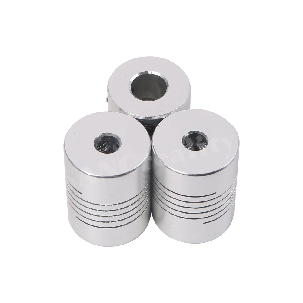 D19L25 Aluminium Flexible Jaw Shaft Couple 5x8mm OD 19x25mm For Stepper Motor Shaft Coupler CNC 3D Printer 4/5/6/6.35/7/8/10mm