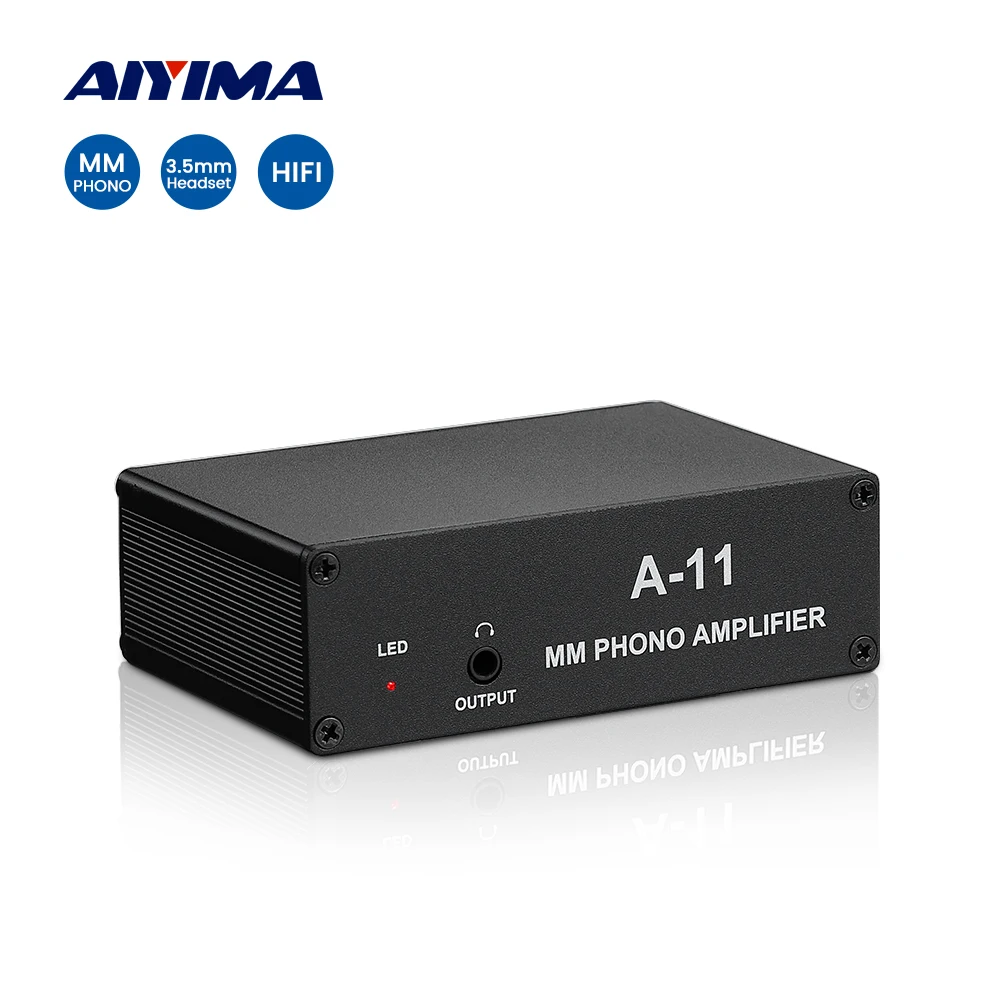 AIYIMA RIAA Vinyl Preamplifier Headphone Home Theater MM Vinyl Phono Amplifier Preamp Phono Turntable Phonograph Preamplifier